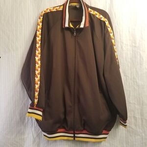 Onward zipup jacket braided sleeve accent 3xl